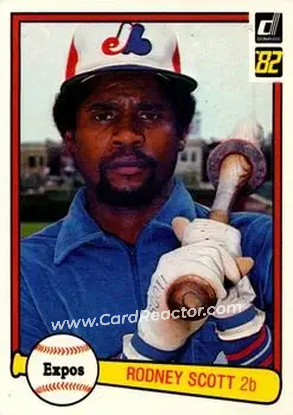1982 Donruss #240 - Rodney Scott - Montreal Expos - Front 1982 Donruss #240 - Rodney Scott - Montreal Expos - Front