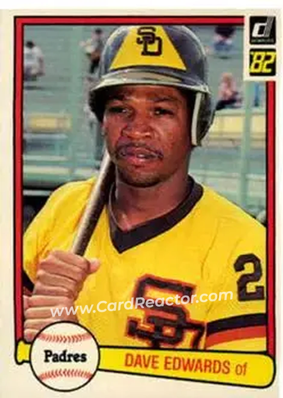 1982 Donruss #247 - Dave Edwards - San Diego Padres - Front