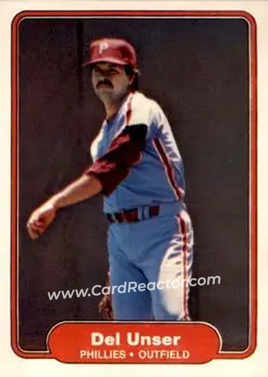 1982 Fleer #261 - Del Unser - Philadelphia Phillies - Front