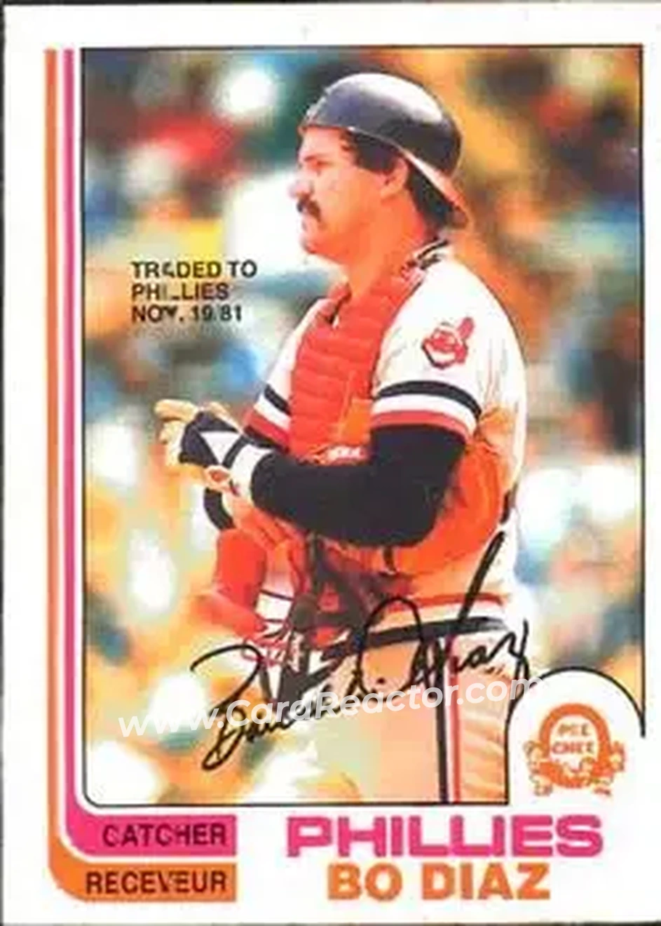 1982 O-Pee-Chee #258 - Bo Diaz - Philadelphia Phillies - Front 1982 O-Pee-Chee #258 - Bo Diaz - Philadelphia Phillies - Front