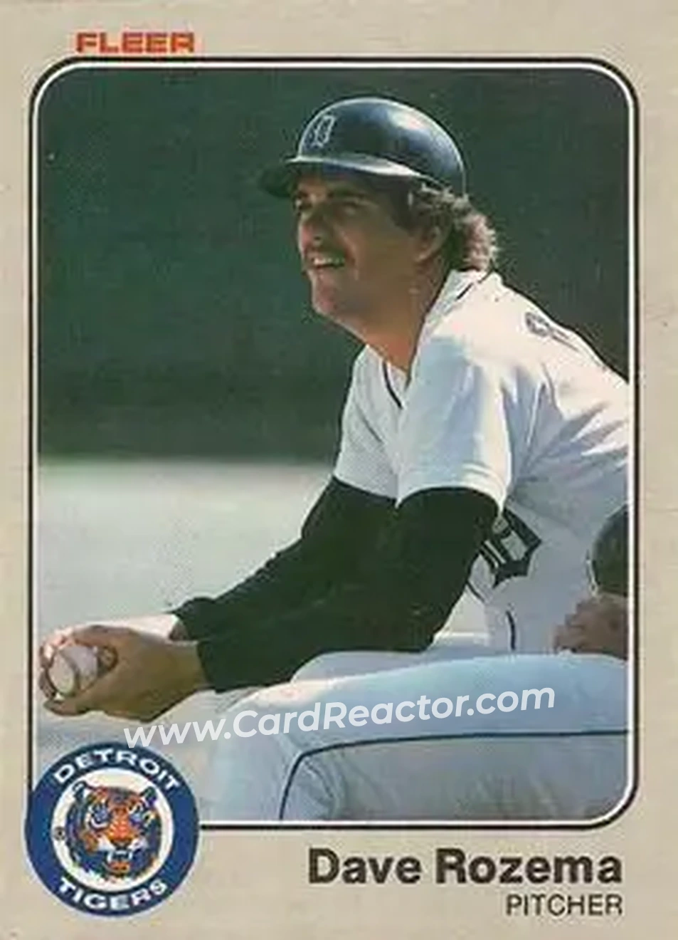 1983 Fleer #340 - Dave Rozema - Detroit Tigers - Front