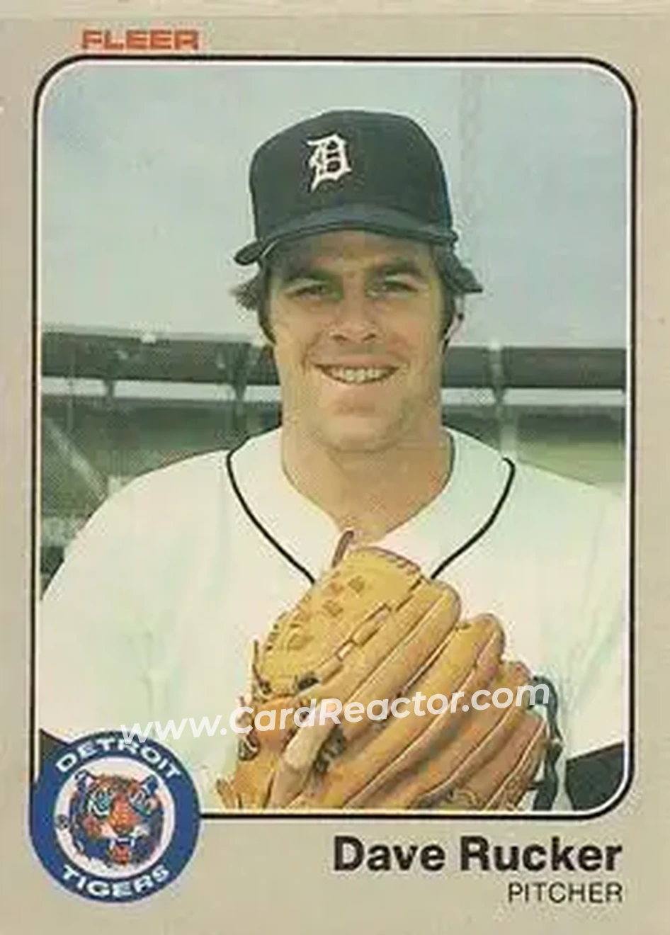 1983 Fleer #341 - Dave Rucker - Detroit Tigers - Front