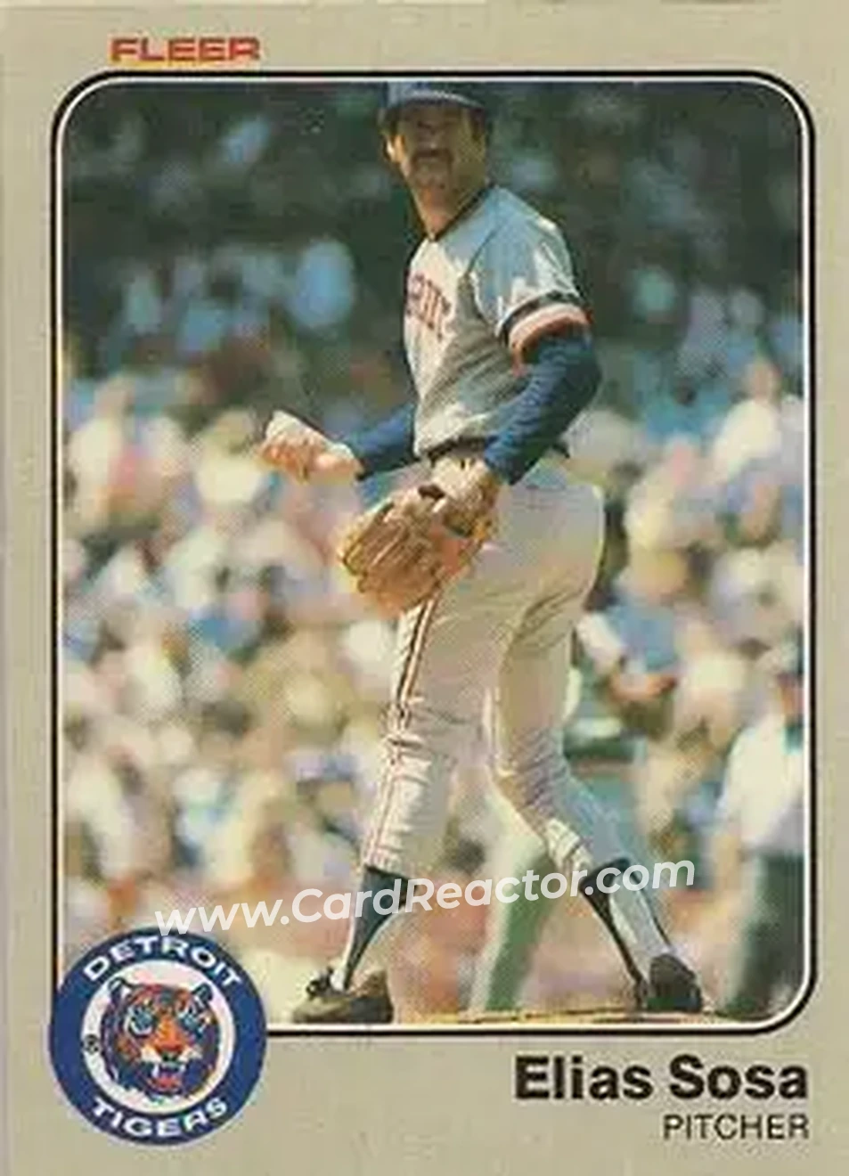 1983 Fleer #342 - Elias Sosa - Detroit Tigers - Front