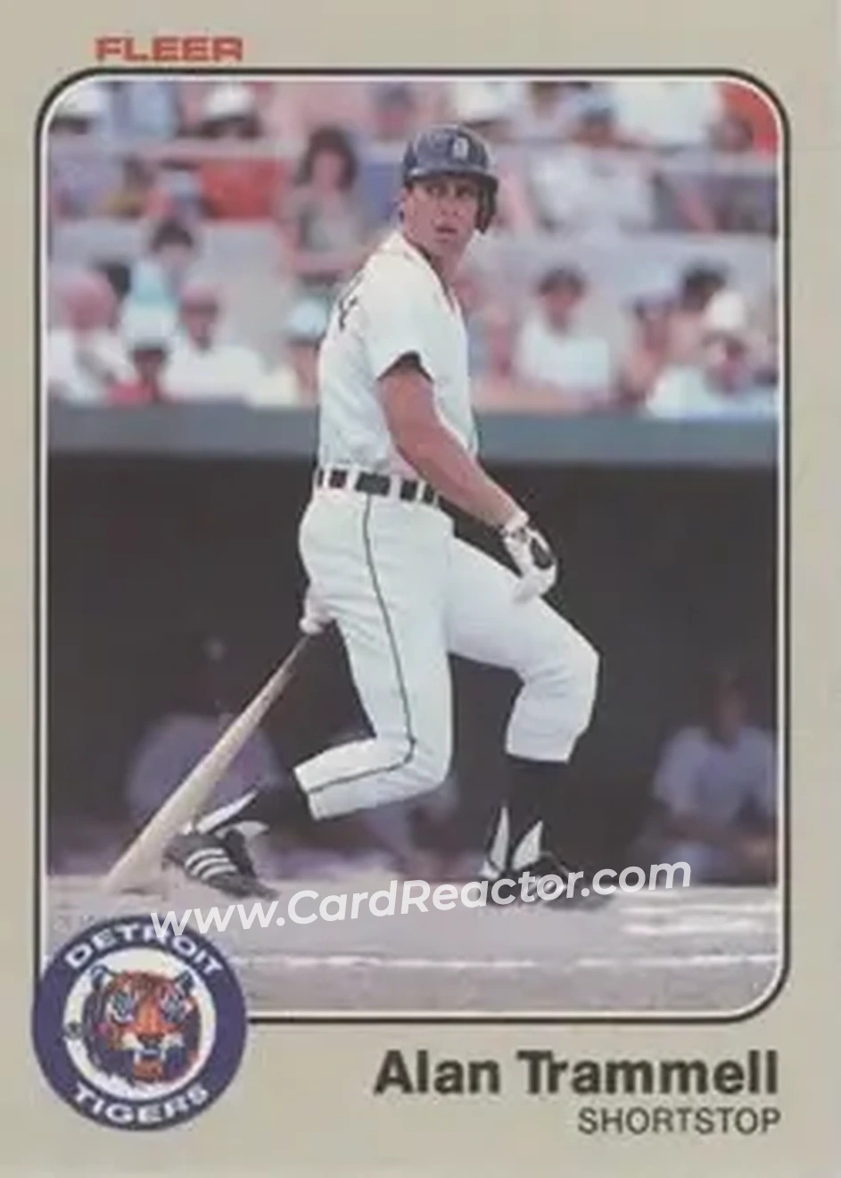 1983 Fleer #344 - Alan Trammell - Detroit Tigers - Front 1983 Fleer #344 - Alan Trammell - Detroit Tigers - Front