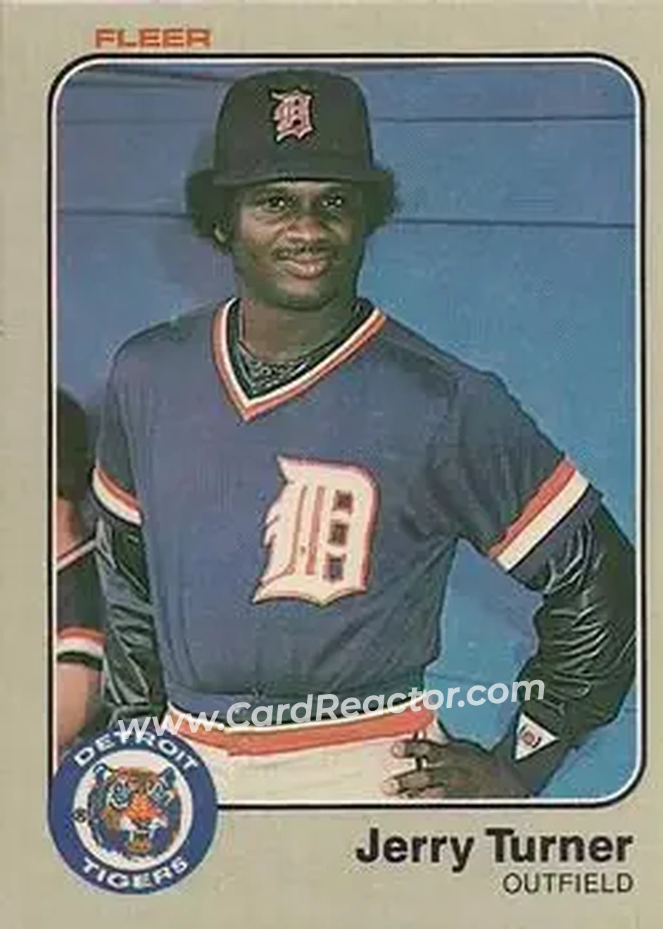 1983 Fleer #345 - Jerry Turner - Detroit Tigers - Front