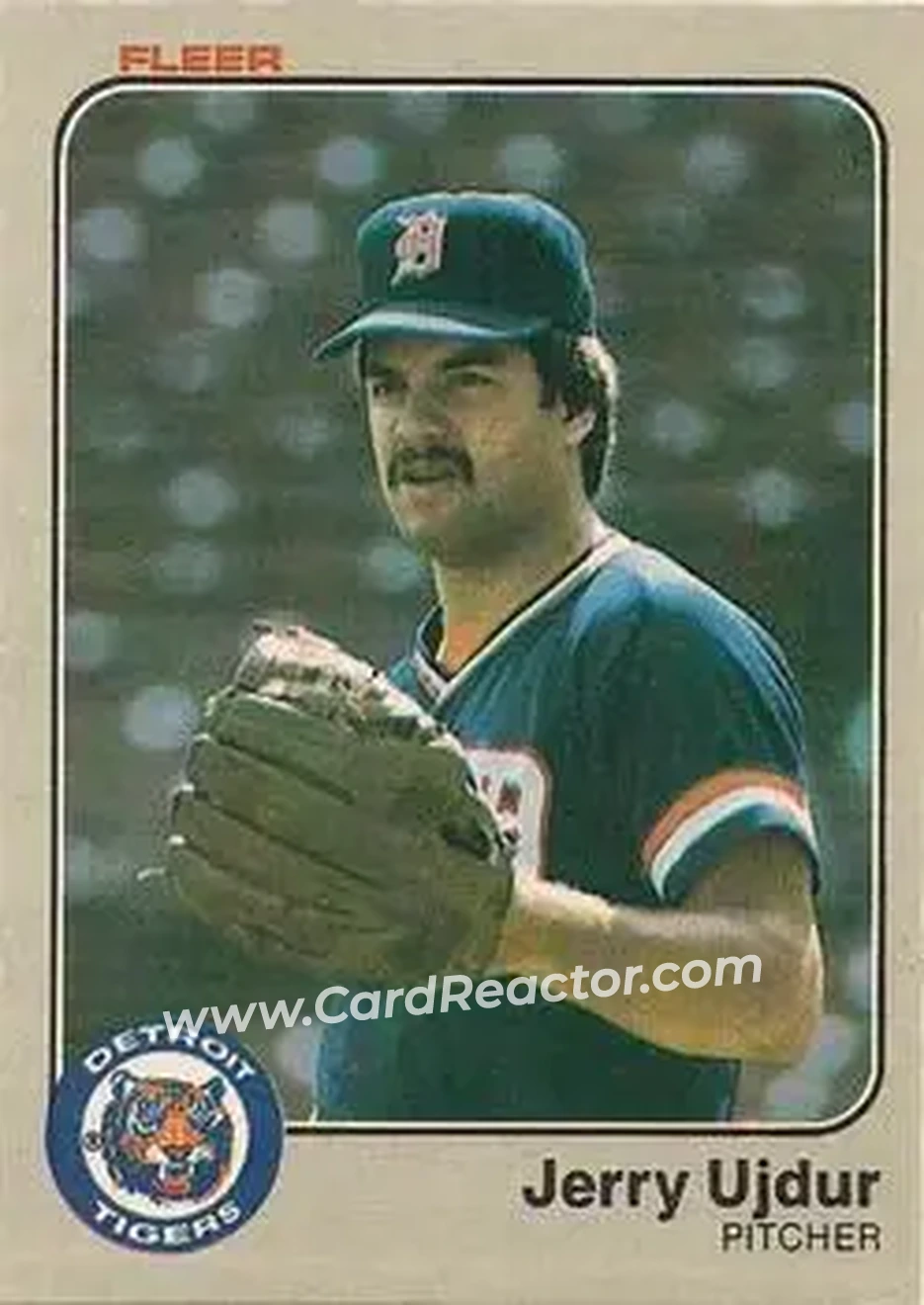 1983 Fleer #346 - Jerry Ujdur - Detroit Tigers - Front