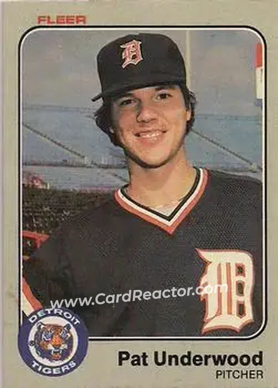 1983 Fleer #347 - Pat Underwood - Detroit Tigers - Front 1983 Fleer #347 - Pat Underwood - Detroit Tigers - Front