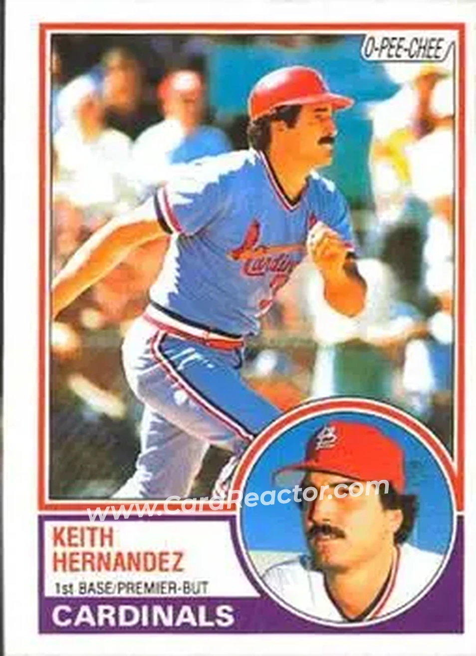 1983 O-Pee-Chee #262 - Keith Hernandez - St. Louis Cardinals - Front