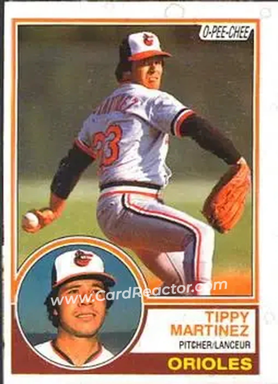1983 O-Pee-Chee #263 - Tippy Martinez - Baltimore Orioles - Front 1983 O-Pee-Chee #263 - Tippy Martinez - Baltimore Orioles - Front