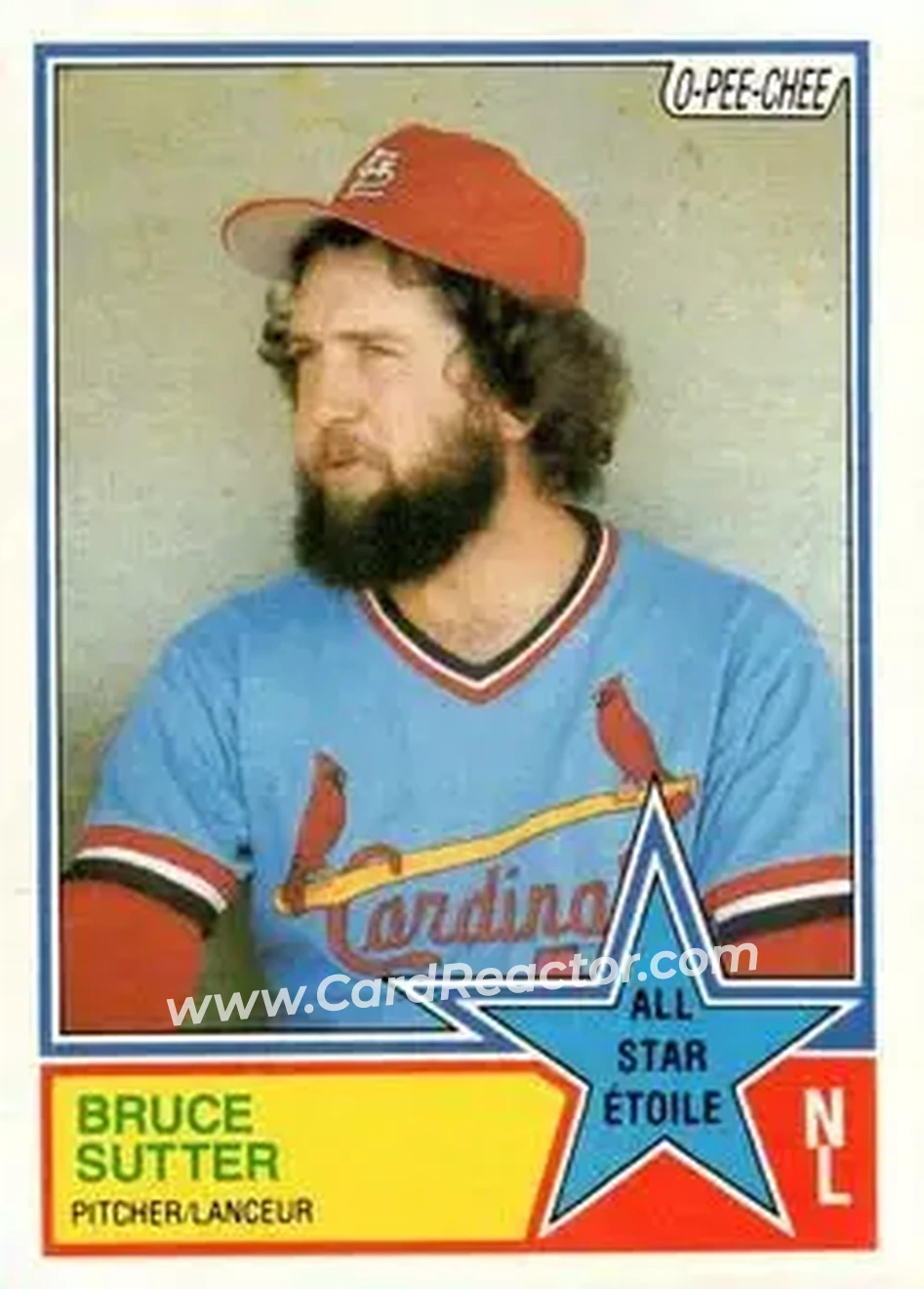 1983 O-Pee-Chee #266 - Bruce Sutter - St. Louis Cardinals - Front