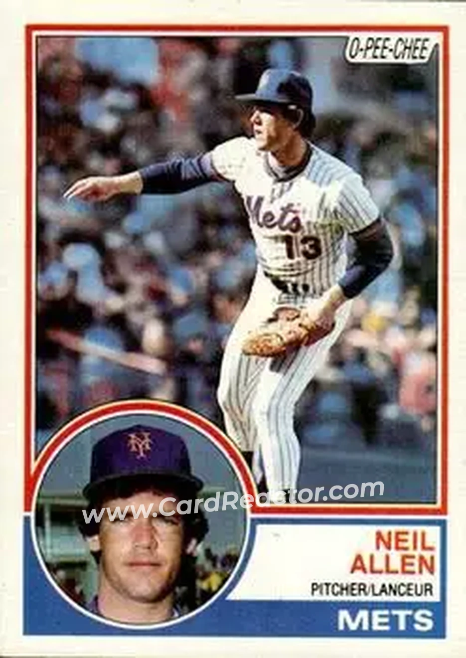 1983 O-Pee-Chee #268 - Neil Allen - New York Mets - Front 1983 O-Pee-Chee #268 - Neil Allen - New York Mets - Front