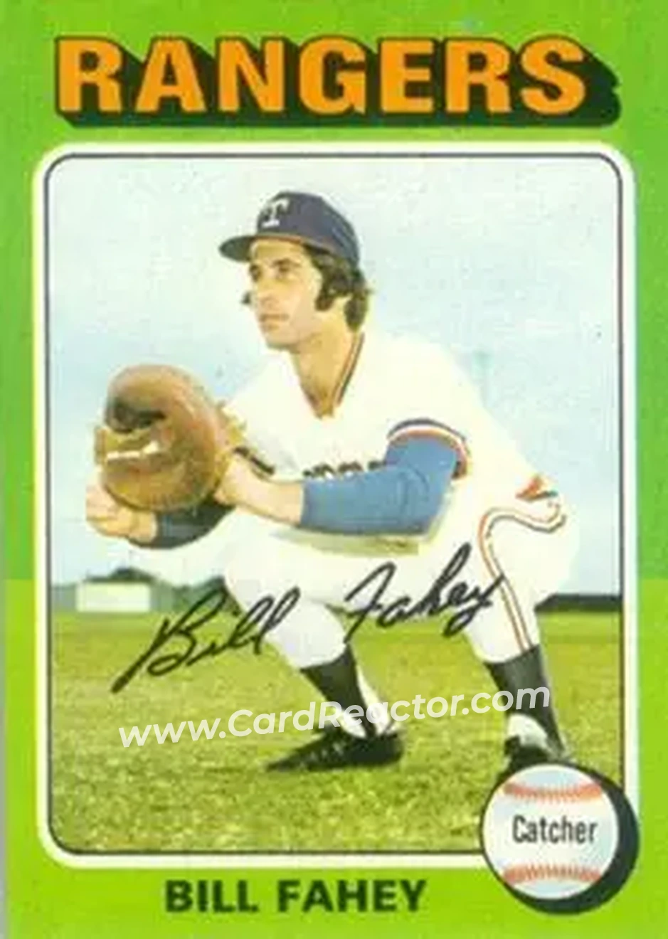 1975 Topps #644 - Bill Fahey - Texas Rangers - Front