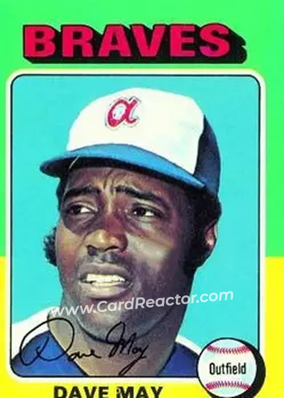 1975 Topps #650 - Dave May - Atlanta Braves - Front