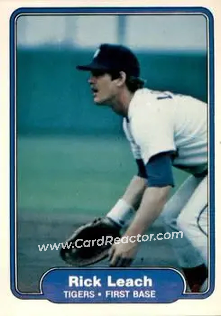 1982 Fleer #272 - Rick Leach - Detroit Tigers - Front