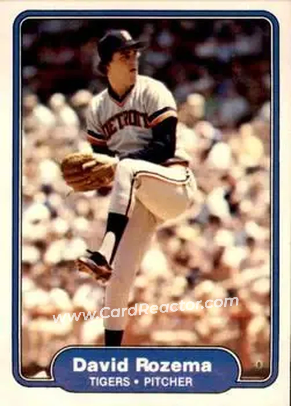 1982 Fleer #279 - Dave Rozema - Detroit Tigers - Front