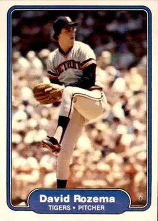 1982 Fleer #279 - Dave Rozema - Detroit Tigers