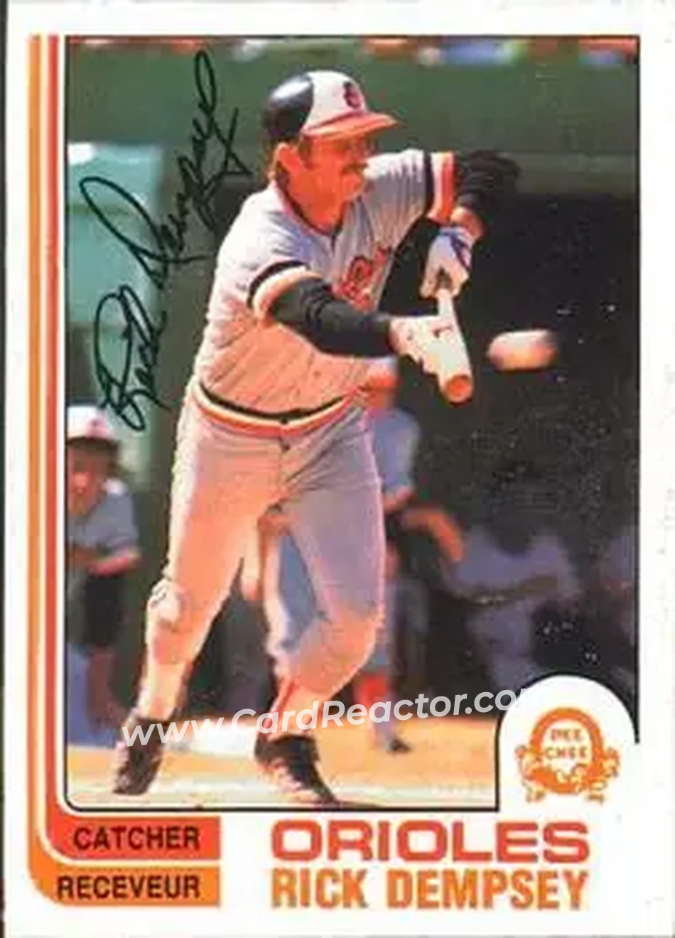 1982 O-Pee-Chee #262 - Rick Dempsey - Baltimore Orioles - Front