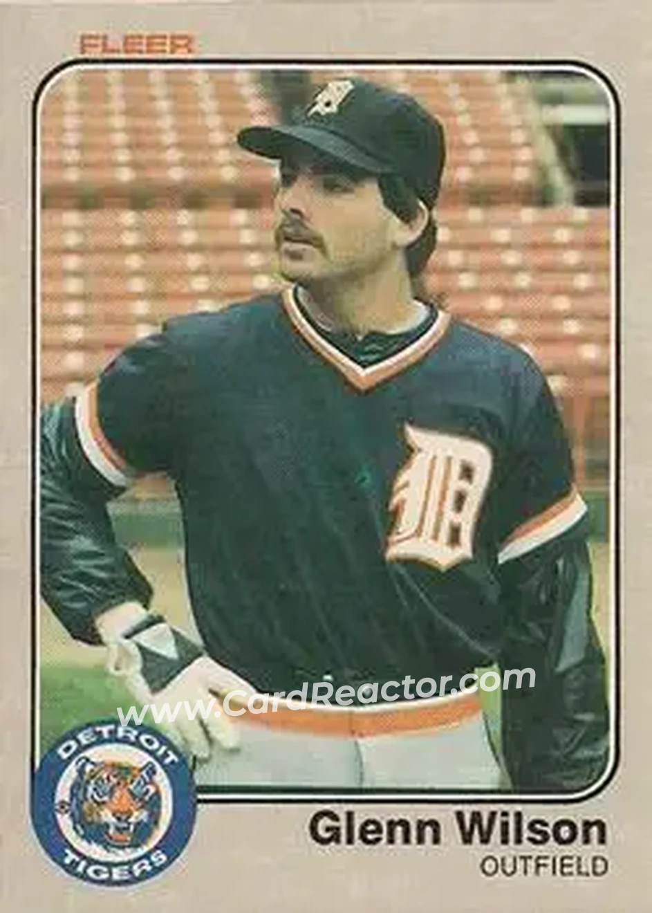 1983 Fleer #350 - Glenn Wilson - Detroit Tigers - Front 1983 Fleer #350 - Glenn Wilson - Detroit Tigers - Front