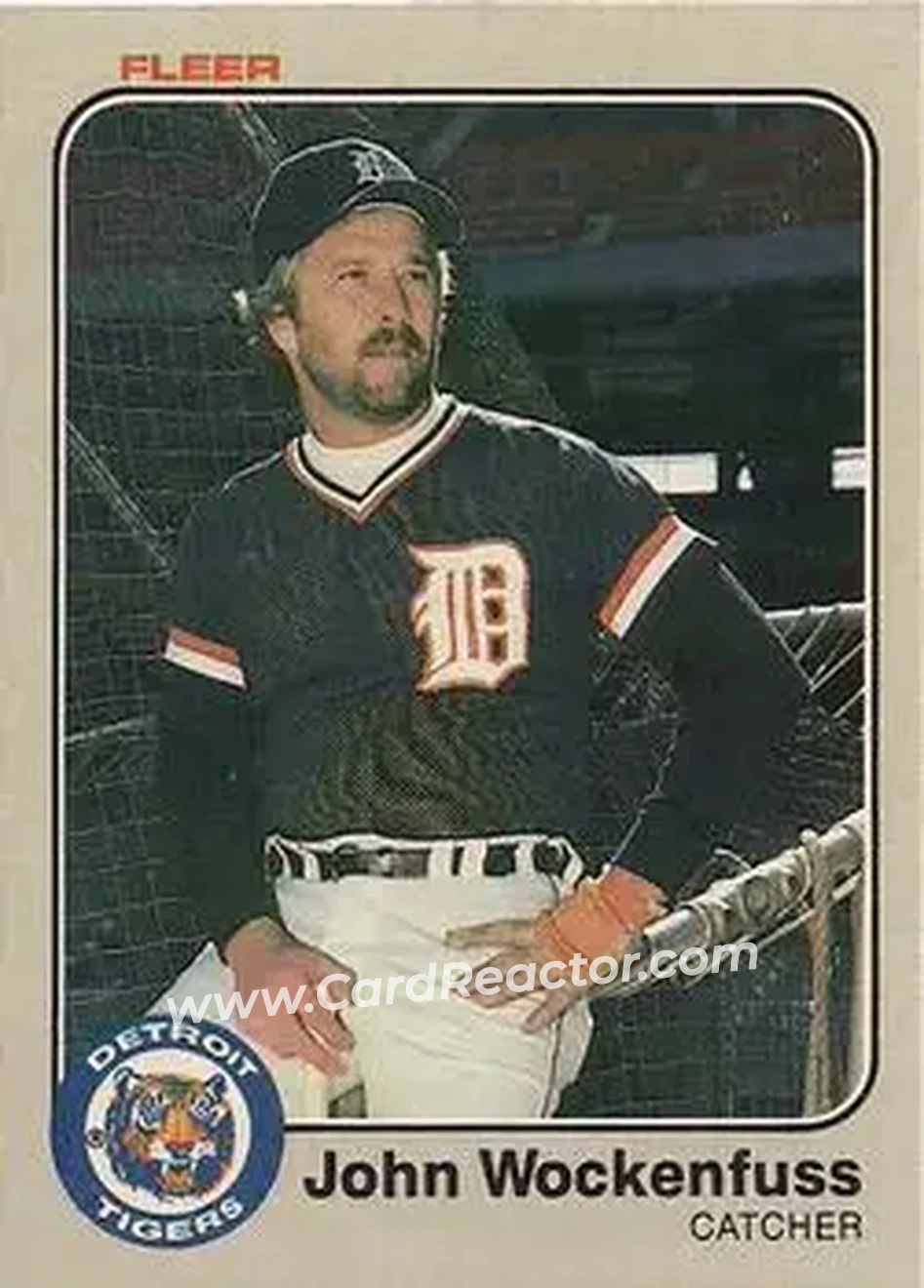 1983 Fleer #351 - Johnny Wockenfuss - Detroit Tigers - Front 1983 Fleer #351 - Johnny Wockenfuss - Detroit Tigers - Front