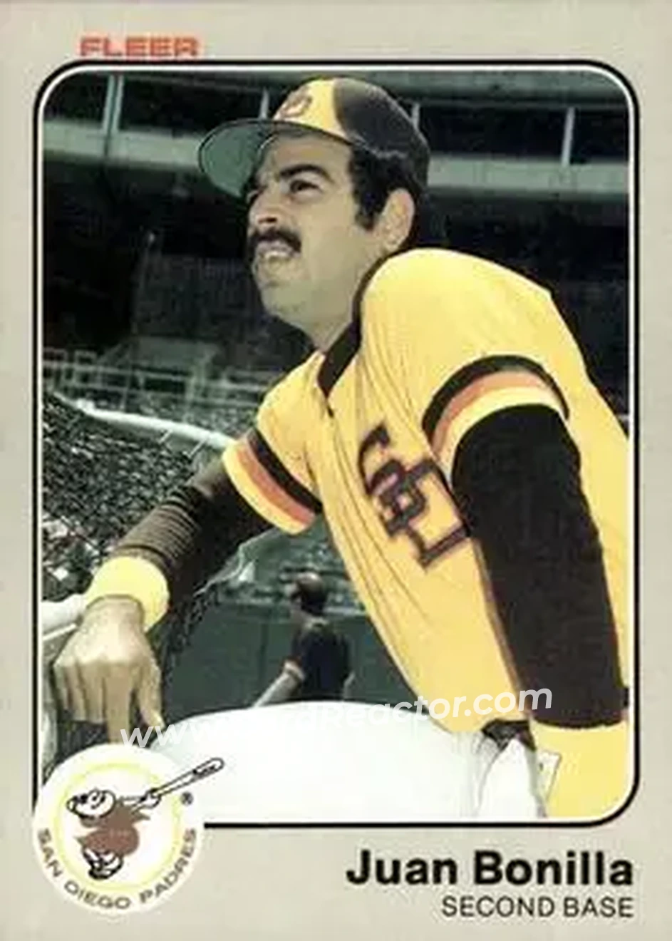1983 Fleer #353 - Juan Bonilla - San Diego Padres - Front