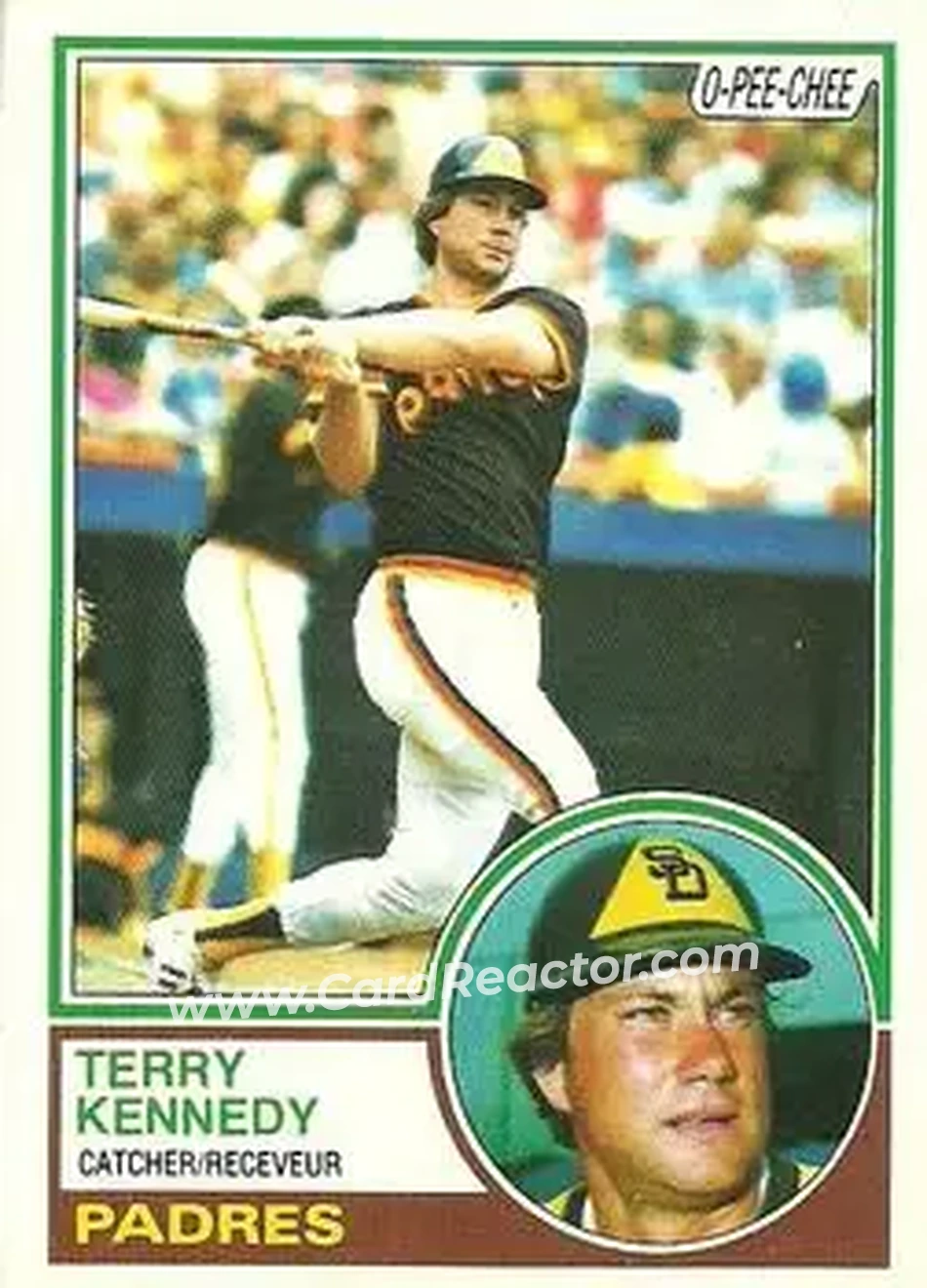1983 O-Pee-Chee #274 - Terry Kennedy - San Diego Padres - Front 1983 O-Pee-Chee #274 - Terry Kennedy - San Diego Padres - Front