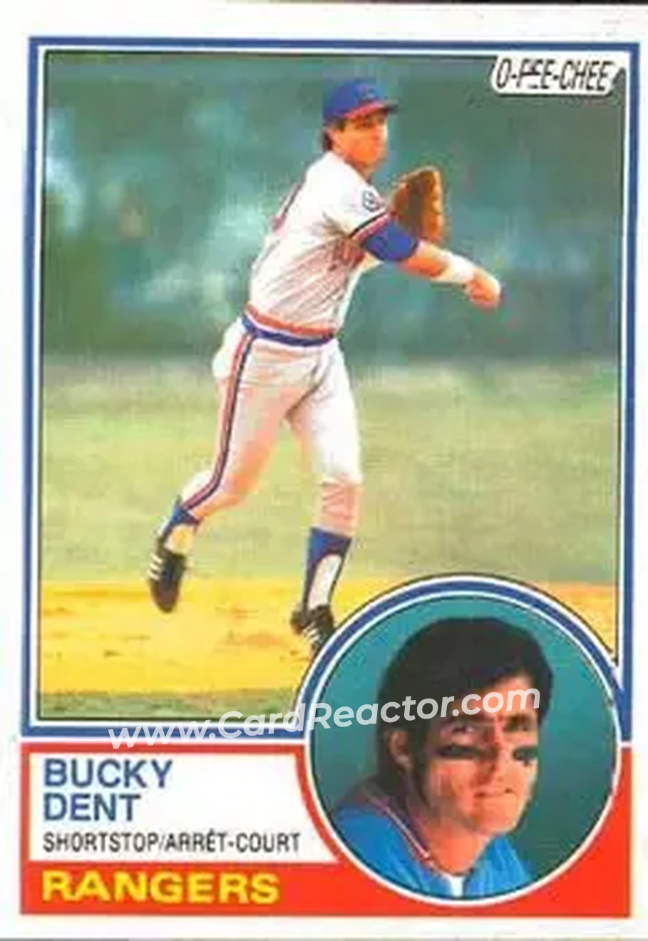 1983 O-Pee-Chee #279 - Bucky Dent - Texas Rangers - Front 1983 O-Pee-Chee #279 - Bucky Dent - Texas Rangers - Front