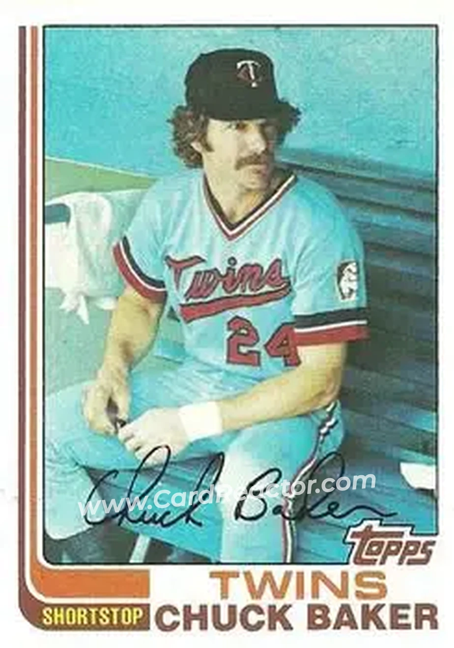 1982 Topps #253 - Chuck Baker - Minnesota Twins - Front