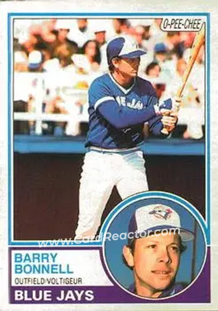 1983 O-Pee-Chee #281 - Barry Bonnell - Toronto Blue Jays - Front 1983 O-Pee-Chee #281 - Barry Bonnell - Toronto Blue Jays - Front