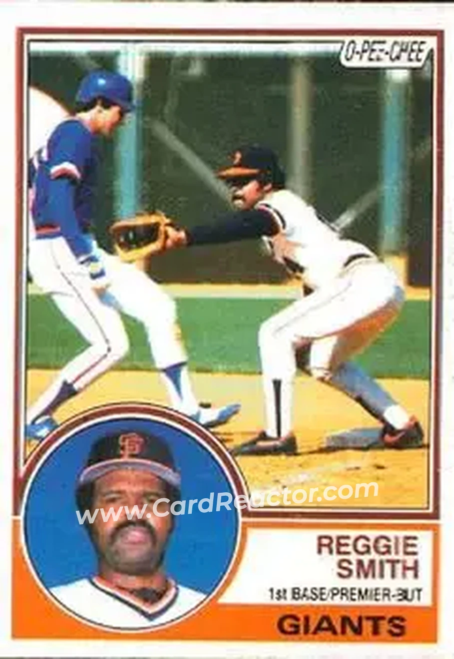1983 O-Pee-Chee #282 - Reggie Smith - San Francisco Giants - Front