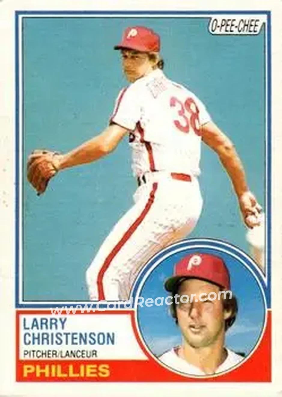 1983 O-Pee-Chee #286 - Larry Christenson - Philadelphia Phillies - Front 1983 O-Pee-Chee #286 - Larry Christenson - Philadelphia Phillies - Front