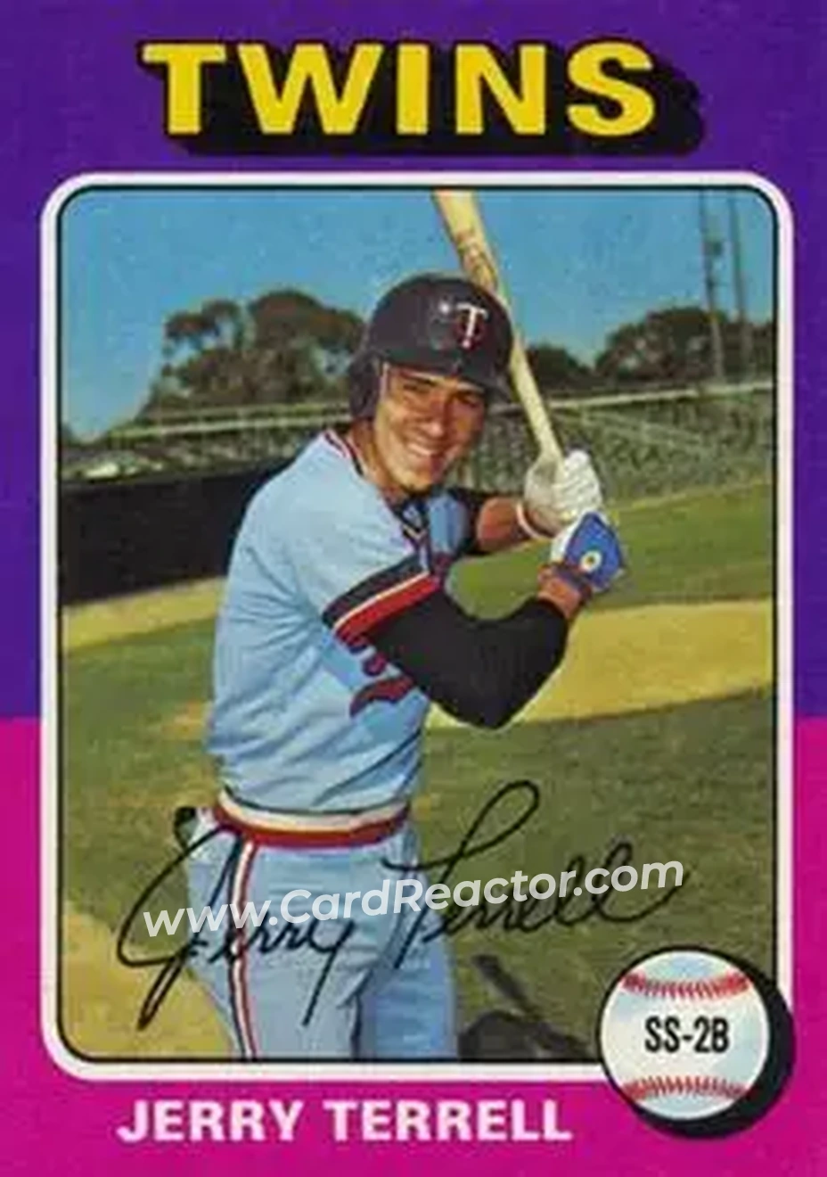 1975 Topps #654 - Jerry Terrell - Minnesota Twins - Front 1975 Topps #654 - Jerry Terrell - Minnesota Twins - Front