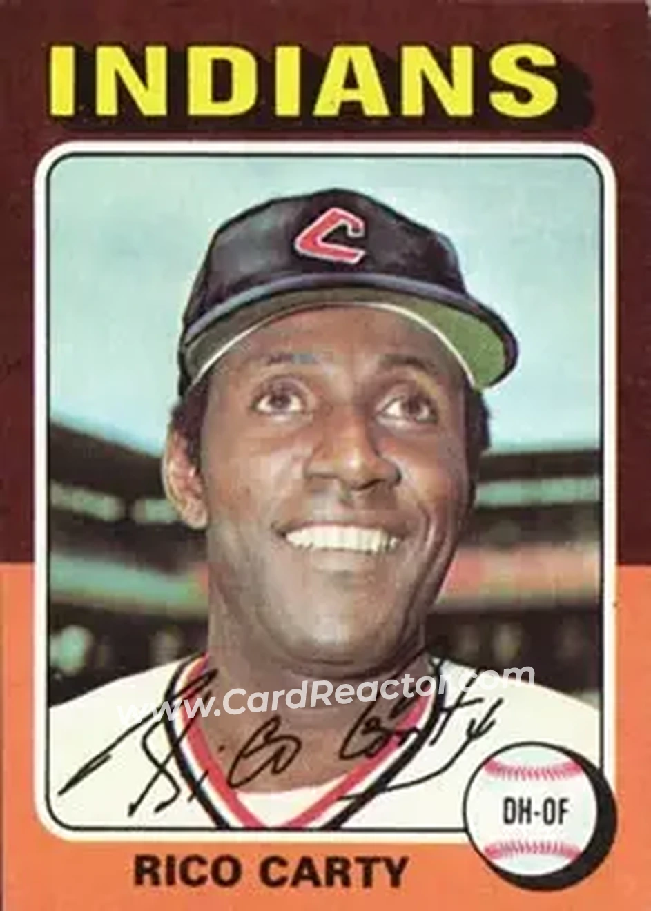 1975 Topps #655 - Rico Carty - Cleveland Indians - Front 1975 Topps #655 - Rico Carty - Cleveland Indians - Front