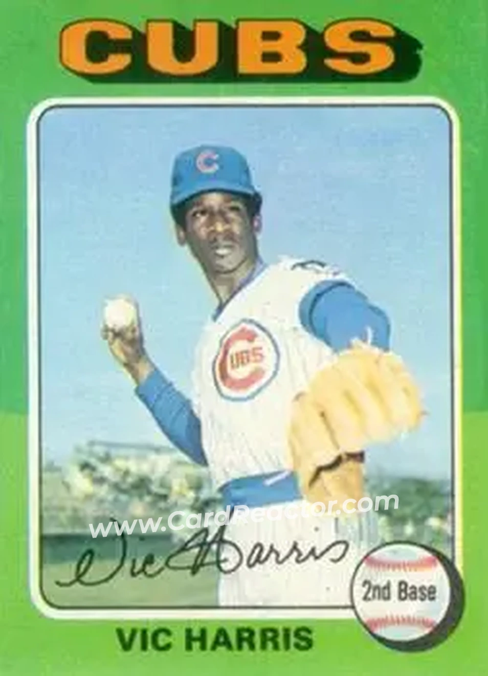 1975 Topps #658 - Vic Harris - Chicago Cubs - Front 1975 Topps #658 - Vic Harris - Chicago Cubs - Front