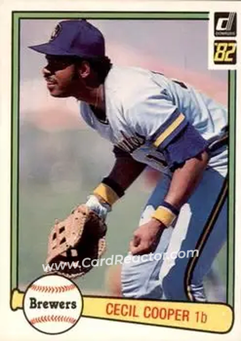 1982 Donruss #258 - Cecil Cooper - Milwaukee Brewers - Front