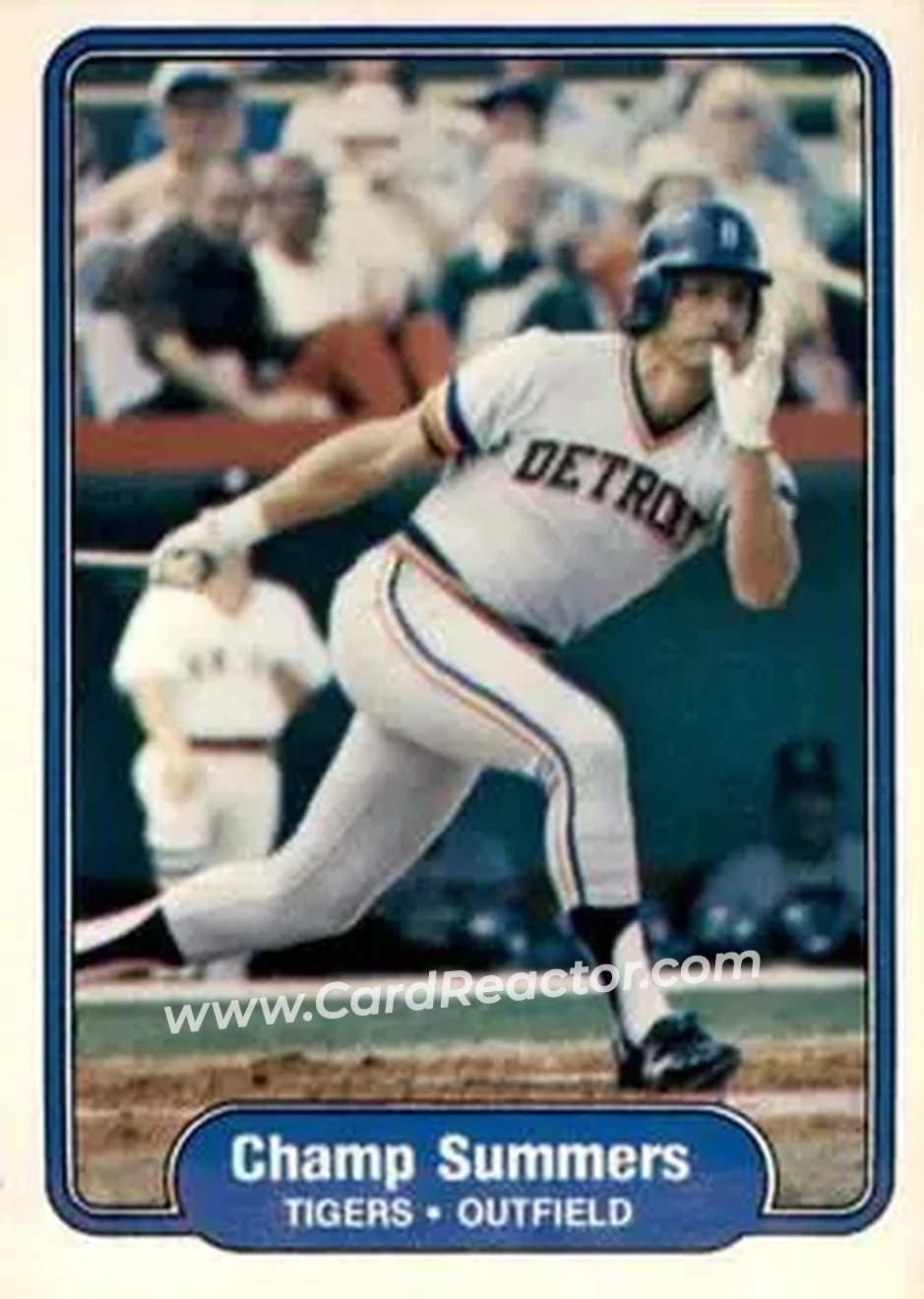 1982 Fleer #282 - Champ Summers - Detroit Tigers - Front