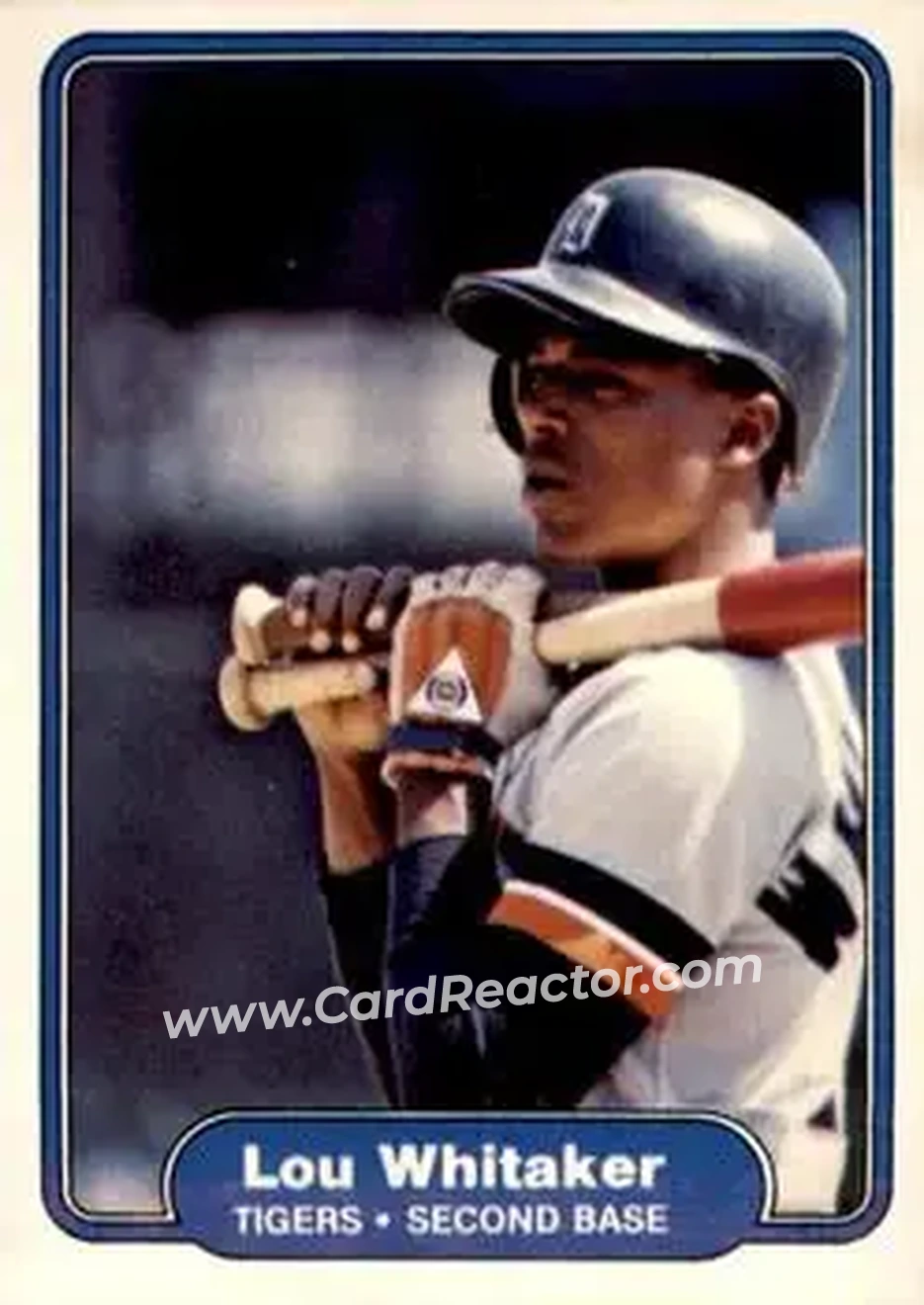 1982 Fleer #284 - Lou Whitaker - Detroit Tigers - Front