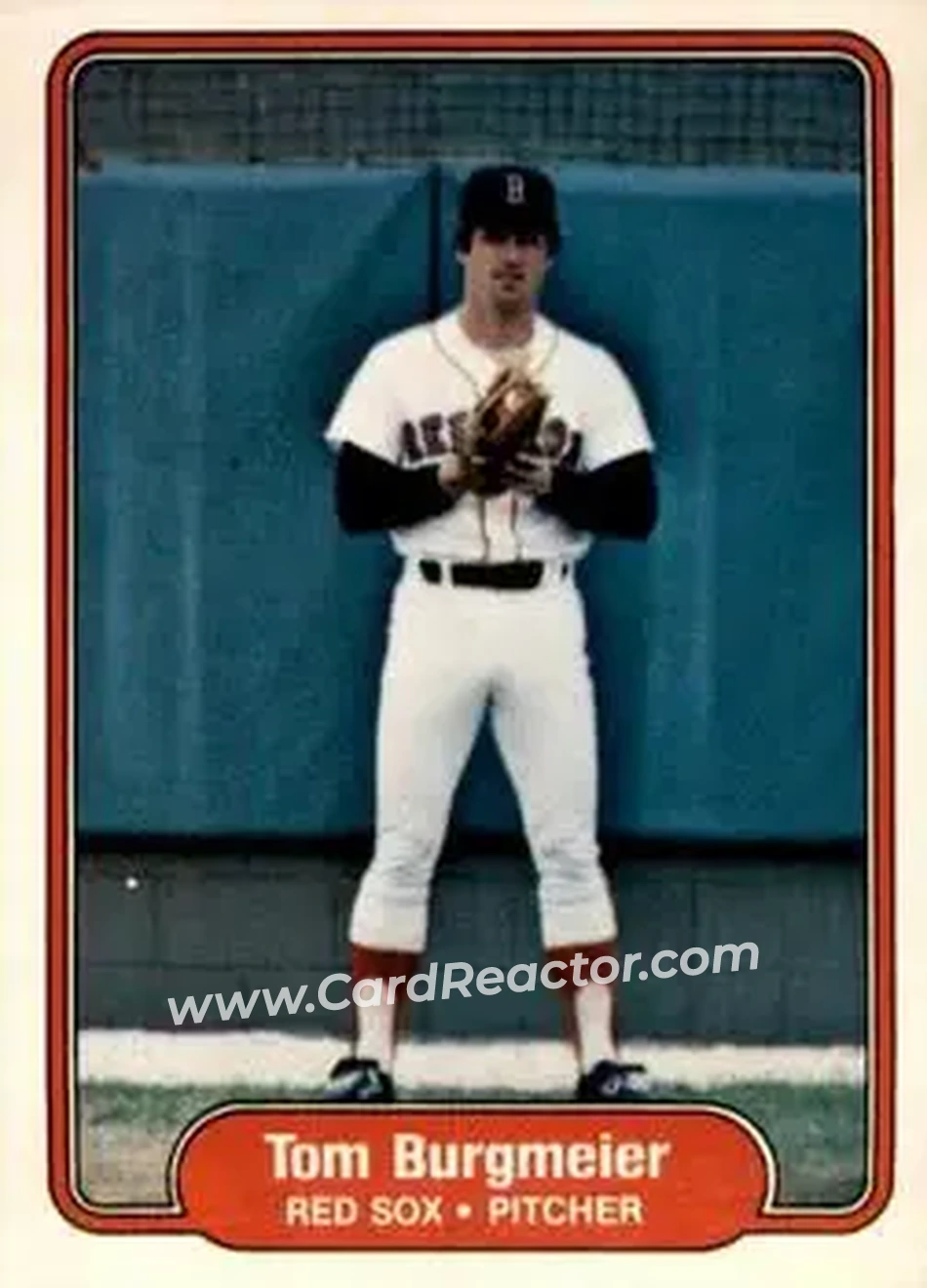 1982 Fleer #288 - Tom Burgmeier - Boston Red Sox - Front