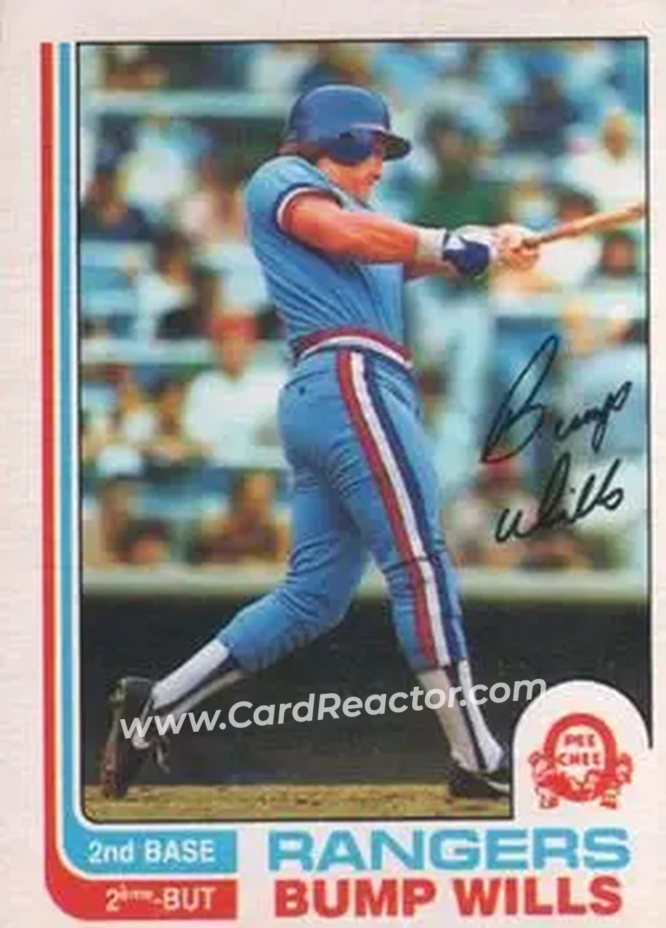 1982 O-Pee-Chee #272 - Bump Wills - Texas Rangers - Front