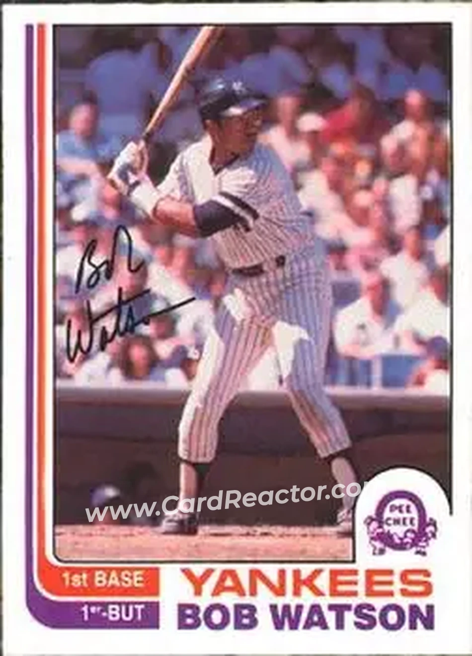 1982 O-Pee-Chee #275 - Bob Watson - New York Yankees - Front