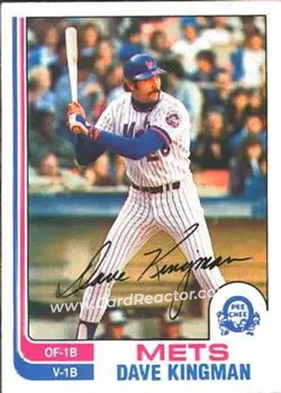 1982 O-Pee-Chee #276 - Dave Kingman - New York Mets - Front