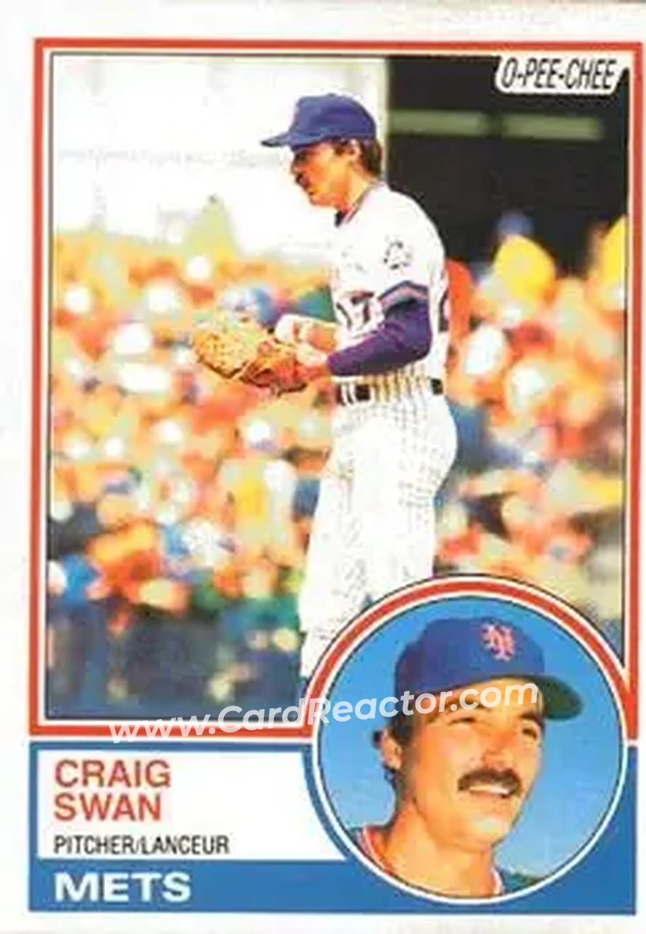1983 O-Pee-Chee #292 - Craig Swan - New York Mets - Front