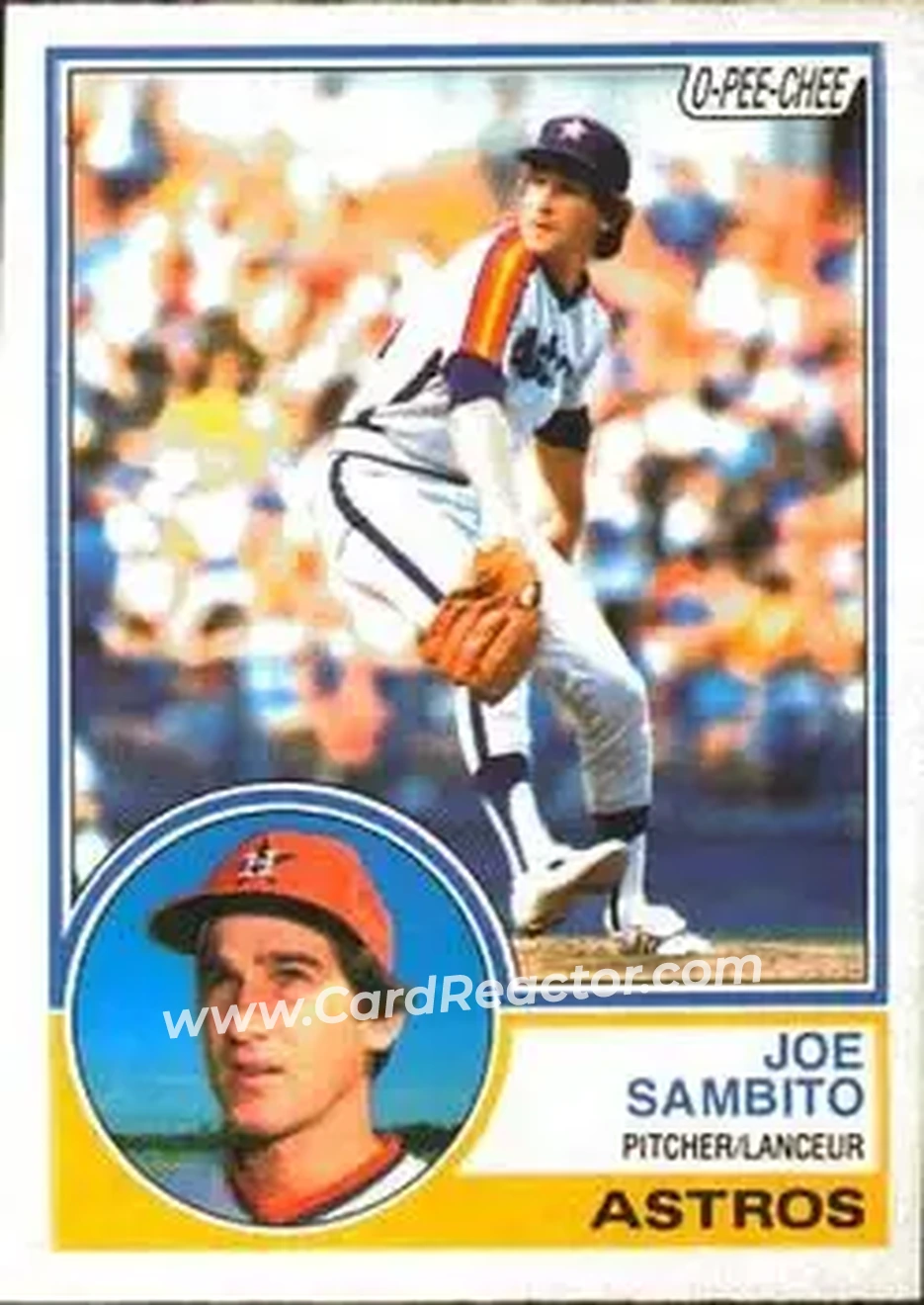 1983 O-Pee-Chee #296 - Joe Sambito - Houston Astros - Front