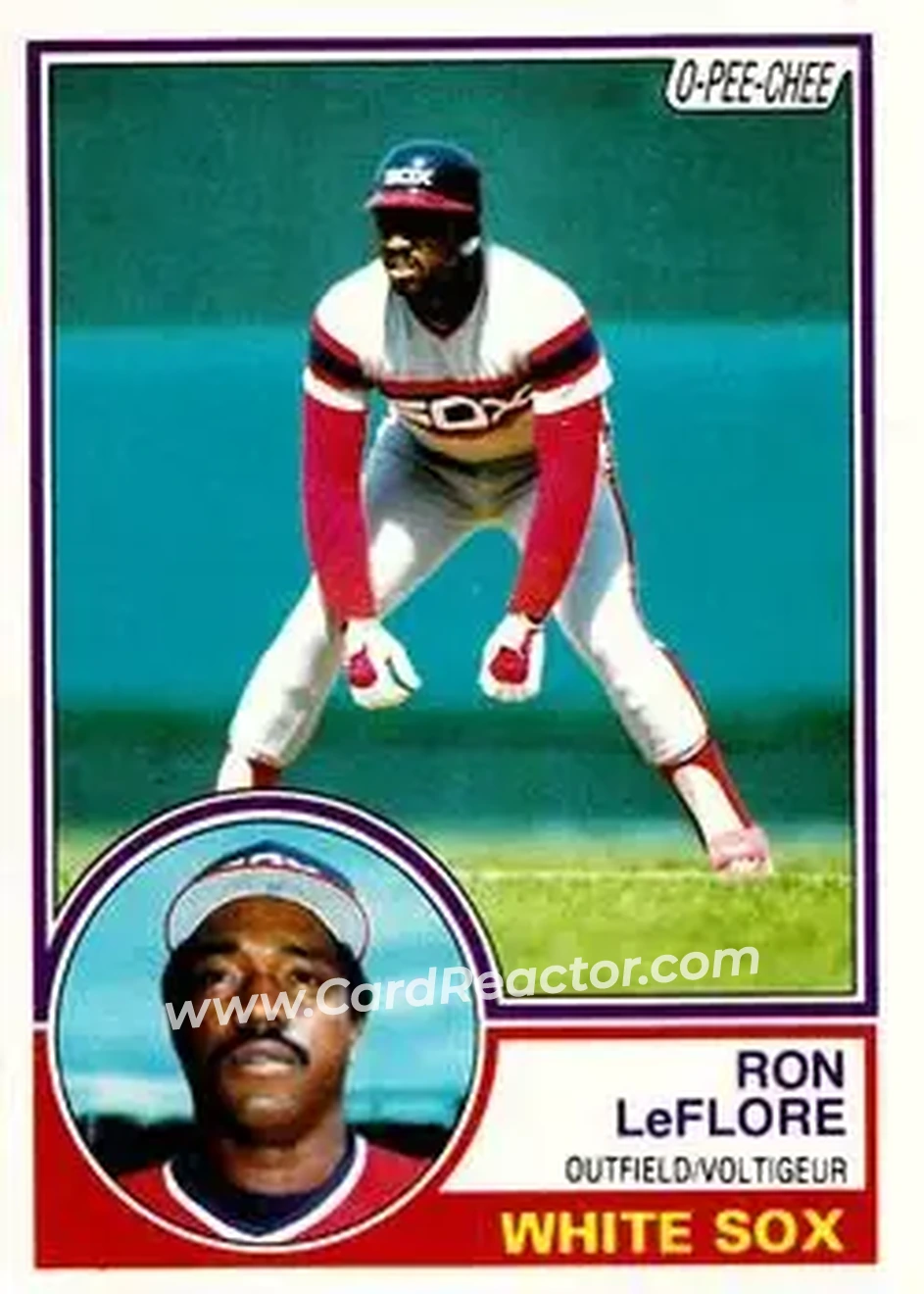 1983 O-Pee-Chee #297 - Ron LeFlore - Chicago White Sox - Front 1983 O-Pee-Chee #297 - Ron LeFlore - Chicago White Sox - Front