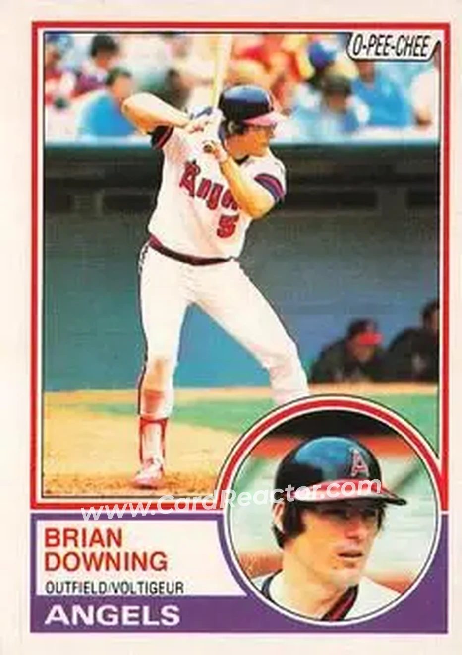 1983 O-Pee-Chee #298 - Brian Downing - California Angels - Front