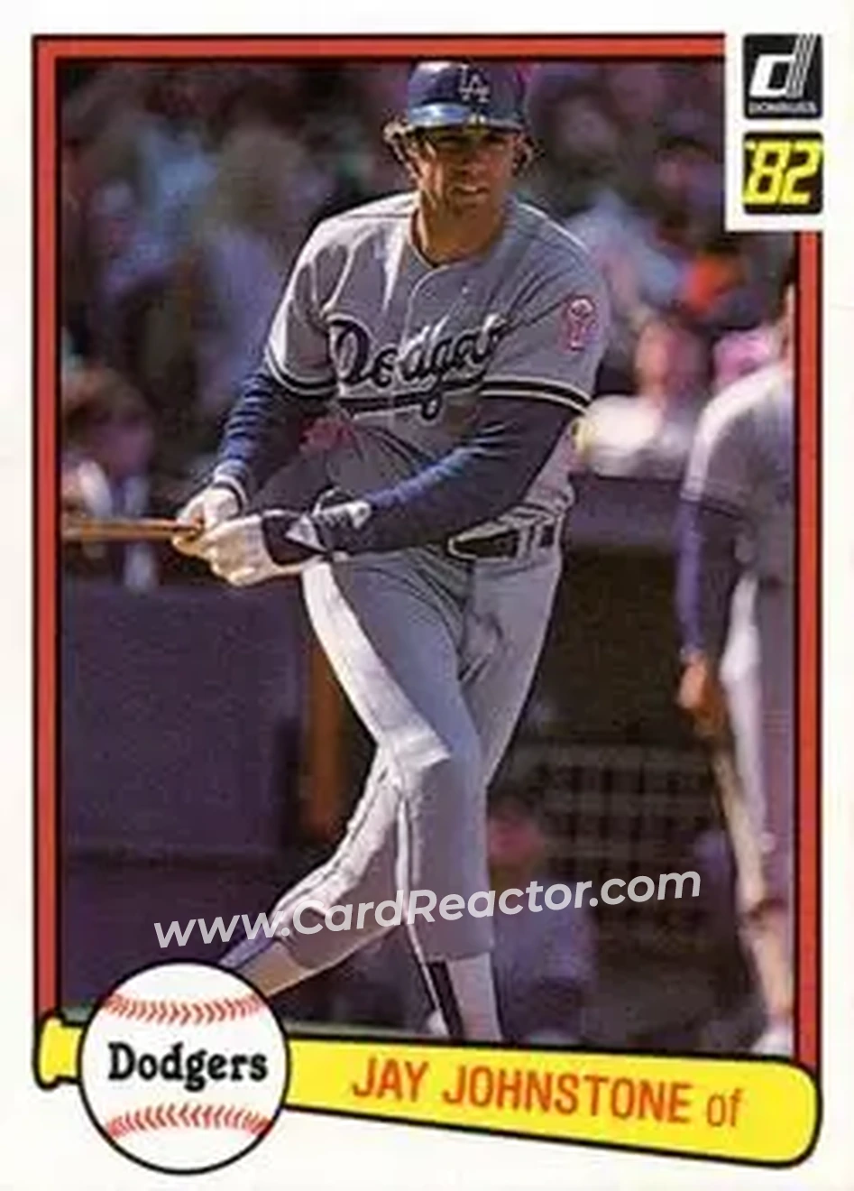 1982 Donruss #262 - Jay Johnstone - Los Angeles Dodgers - Front