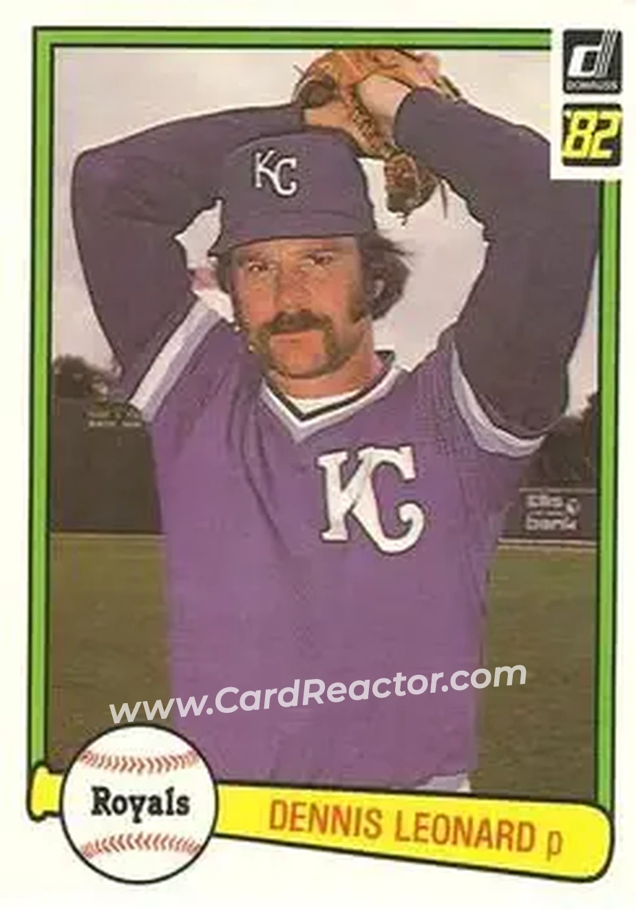 1982 Donruss #264 - Dennis Leonard - Kansas City Royals - Front 1982 Donruss #264 - Dennis Leonard - Kansas City Royals - Front