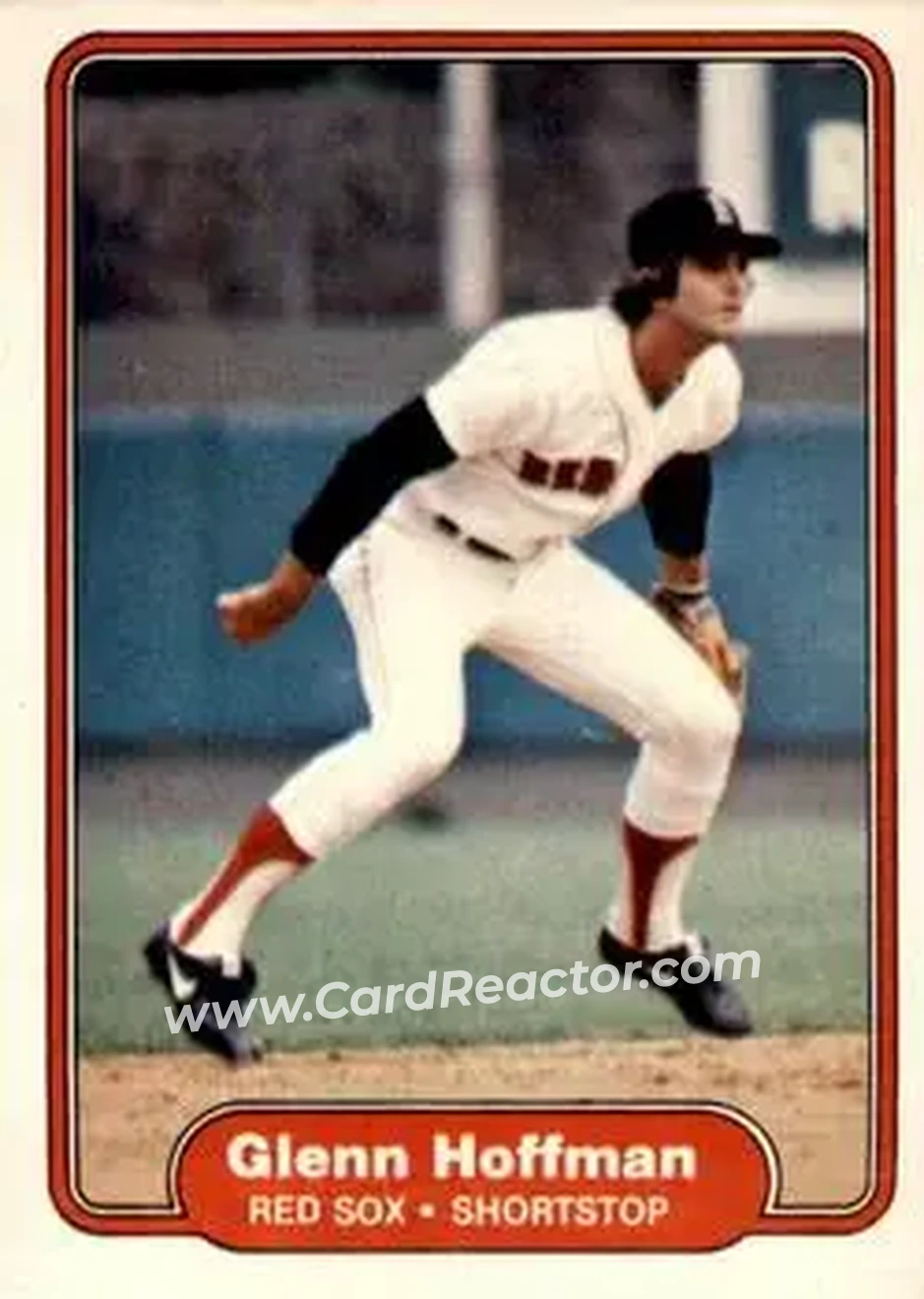 1982 Fleer #296 - Glenn Hoffman - Boston Red Sox - Front
