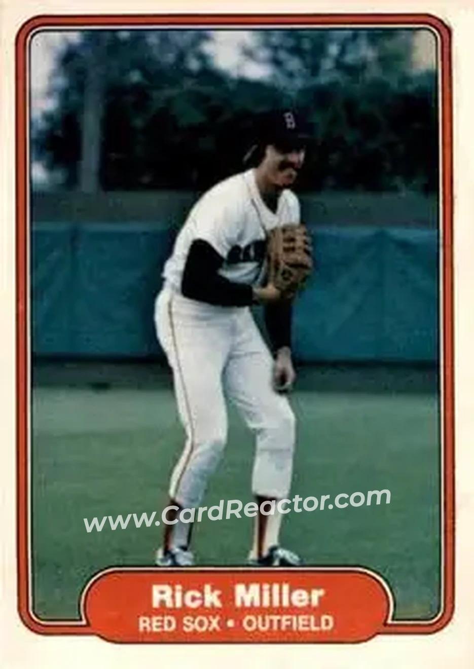 1982 Fleer #299 - Rick Miller - Boston Red Sox - Front