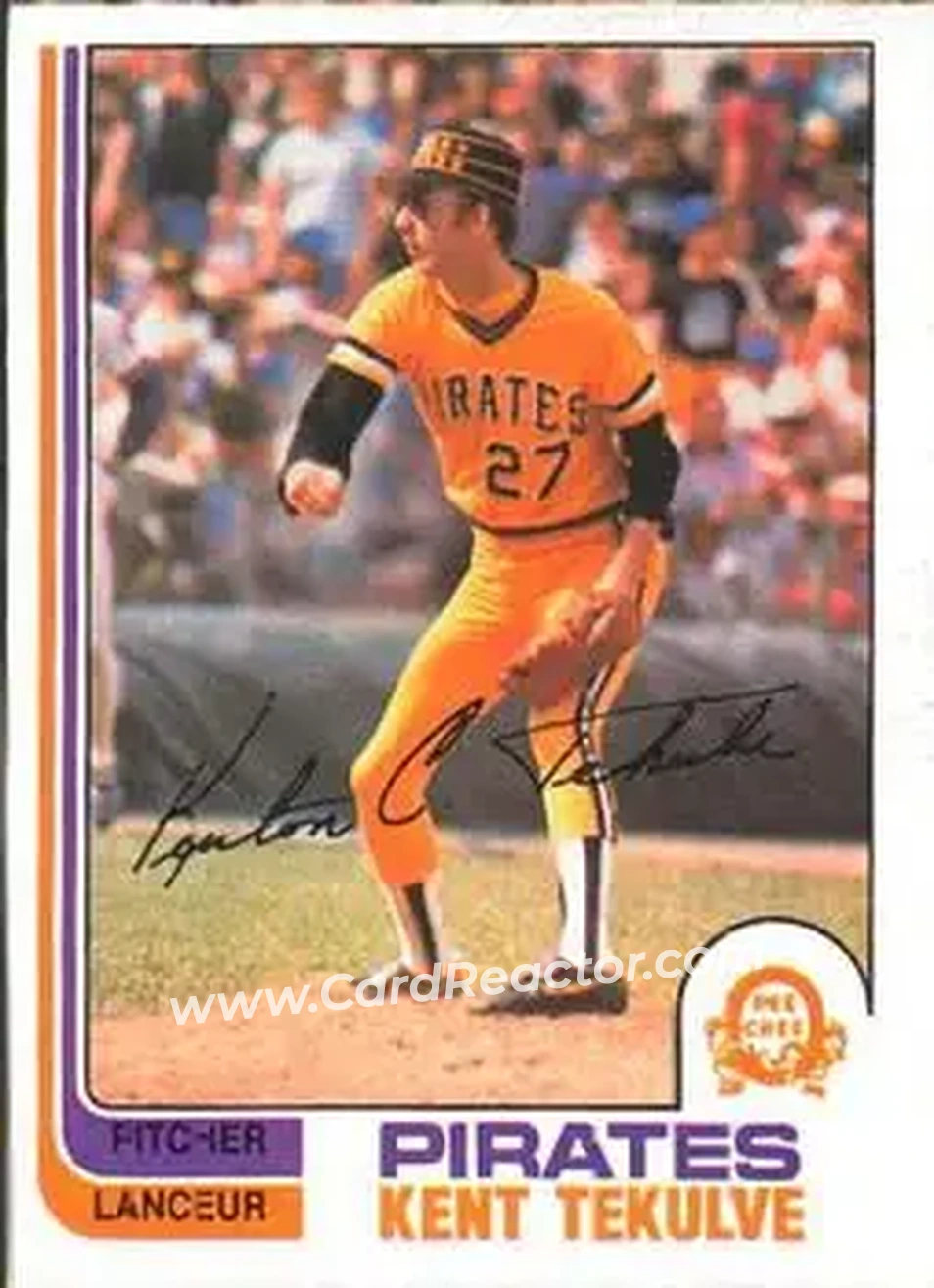 1982 O-Pee-Chee #281 - Kent Tekulve - Pittsburgh Pirates - Front 1982 O-Pee-Chee #281 - Kent Tekulve - Pittsburgh Pirates - Front