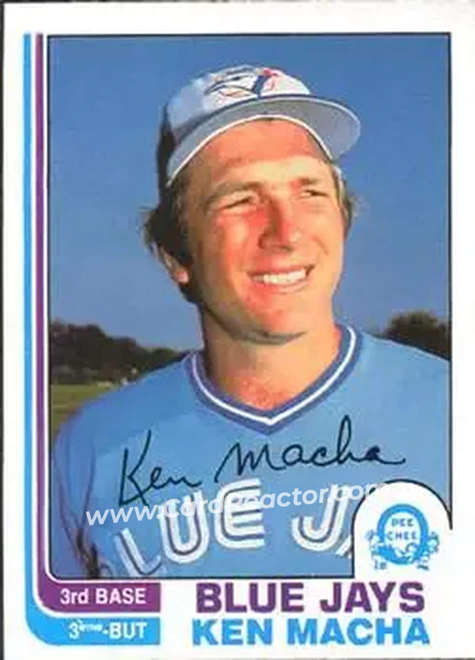 1982 O-Pee-Chee #282 - Ken Macha - Toronto Blue Jays - Front